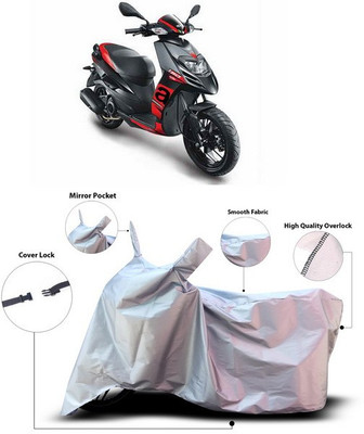 ANTHUB Waterproof Two Wheeler Cover for Aprilia(SR 150, Silver)