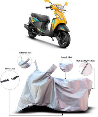 SEBONGO Waterproof Two Wheeler Cover for Hero(Pleasure, Silver)