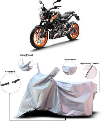 ANTHUB Waterproof Two Wheeler Cover for KTM(Duke 200, Silver)