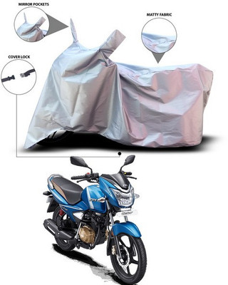 ANTHUB Waterproof Two Wheeler Cover for TVS(Victor, Silver)