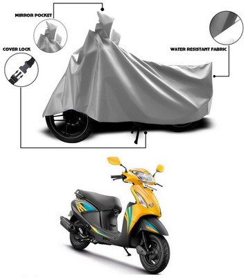 SEBONGO Waterproof Two Wheeler Cover for Hero(Pleasure, Silver)