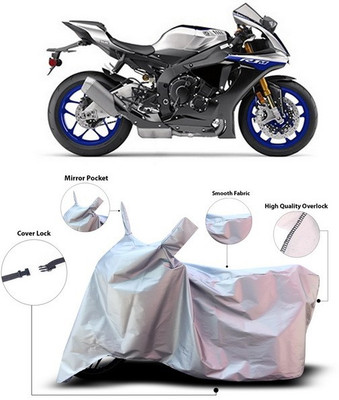 ANTHUB Waterproof Two Wheeler Cover for Yamaha(YZF R1M, Silver)