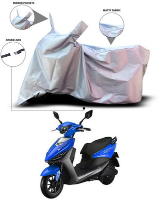 SEBONGO Waterproof Two Wheeler Cover for Indus(Yo, Silver)