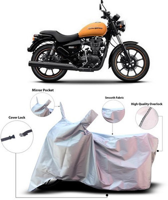 ANTHUB Waterproof Two Wheeler Cover for Royal Enfield(Thunderbird 500, Silver)
