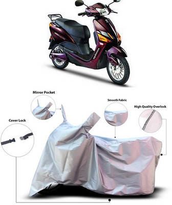 ANTHUB Waterproof Two Wheeler Cover for Hero(Electric Optima Plus, Silver)