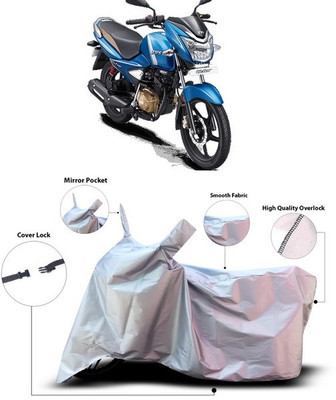 ANTHUB Waterproof Two Wheeler Cover for TVS(Victor, Silver)