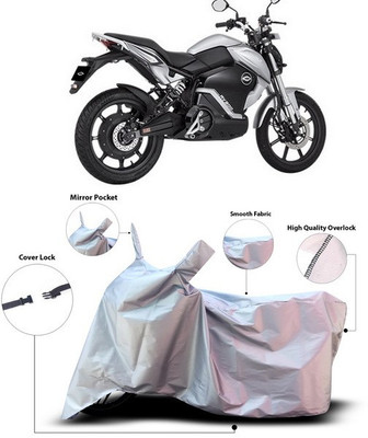 SEBONGO Waterproof Two Wheeler Cover for Revolt(Silver)