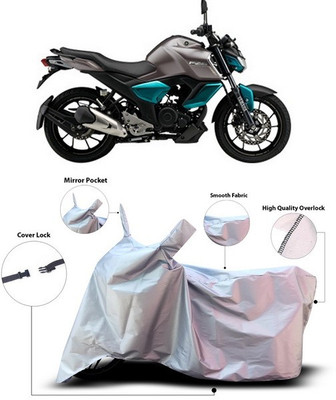 SEBONGO Two Wheeler Cover for Yamaha(FZ S V3.0 FI, Silver)