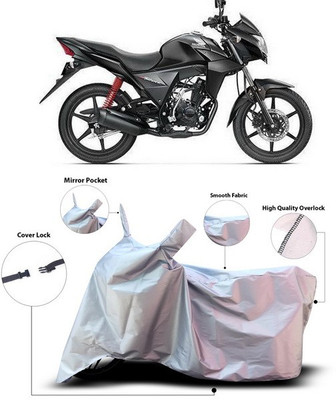 ANTHUB Waterproof Two Wheeler Cover for Honda(CB Twister, Silver)