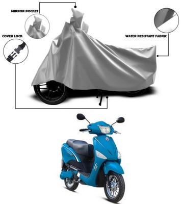 ANTHUB Waterproof Two Wheeler Cover for Hero(Electric Optima, Silver)