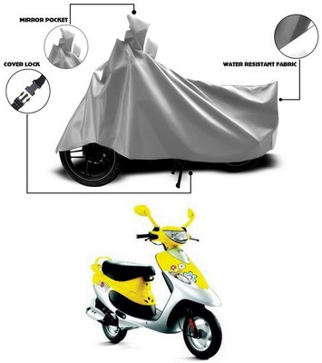 ANTHUB Waterproof Two Wheeler Cover for TVS(Scooty Pep+, Silver)