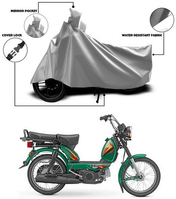 ANTHUB Waterproof Two Wheeler Cover for TVS(Heavy Duty Super XL, Silver)