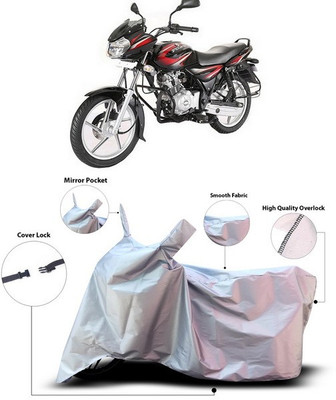 ANTHUB Two Wheeler Cover for Bajaj(Discover 125 DTS-i, Silver)