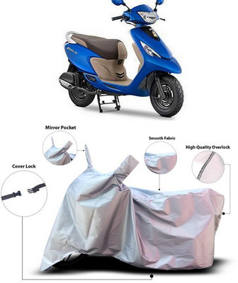 ANTHUB Waterproof Two Wheeler Cover for TVS(Scooty Zest 110, Silver)