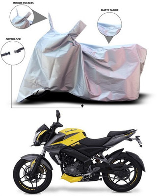 ANTHUB Waterproof Two Wheeler Cover for Bajaj(Pulsar 200 NS DTS-i, Silver)