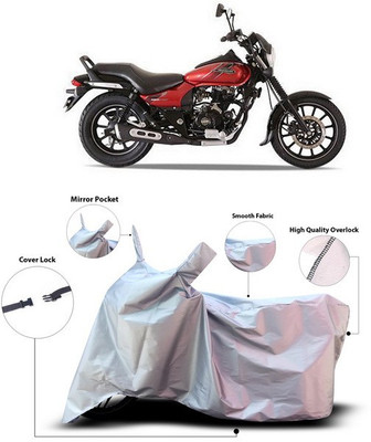 ANTHUB Two Wheeler Cover for Bajaj(Avenger 180 Street, Silver)
