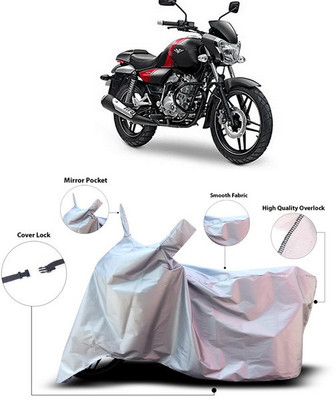 ANTHUB Waterproof Two Wheeler Cover for Bajaj(V15, Silver)