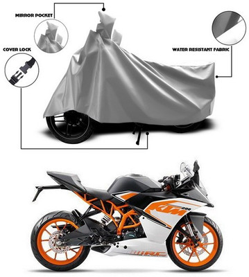 ANTHUB Waterproof Two Wheeler Cover for KTM(RC 200, Silver)