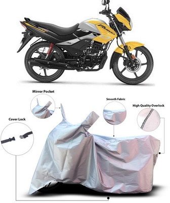 ANTHUB Waterproof Two Wheeler Cover for Hero(Passion Pro i3S, Silver)