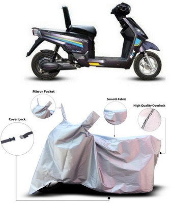 ANTHUB Waterproof Two Wheeler Cover for Hero(Electric NYX, Silver)