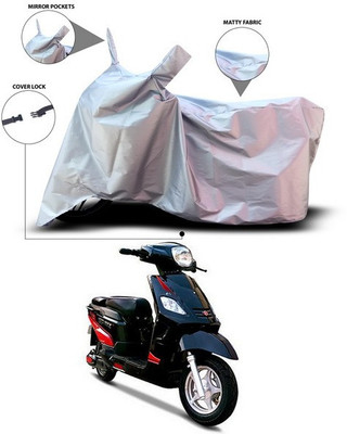 ANTHUB Waterproof Two Wheeler Cover for Hero(Electric NYX, Silver)