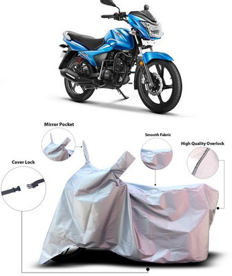 ANTHUB Waterproof Two Wheeler Cover for TVS(Victor, Silver)