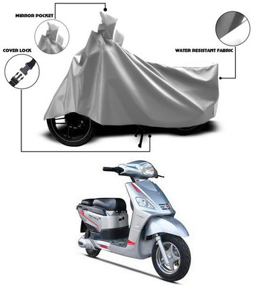 ANTHUB Waterproof Two Wheeler Cover for Hero(Electric NYX, Silver)