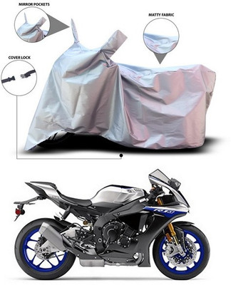ANTHUB Waterproof Two Wheeler Cover for Yamaha(YZF R1M, Silver)
