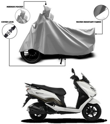 ANTHUB Waterproof Two Wheeler Cover for Suzuki(Burgman Street, Silver)