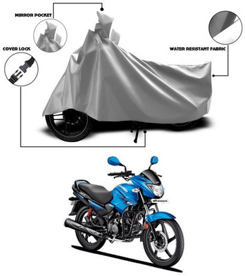 ANTHUB Waterproof Two Wheeler Cover for Hero(Glamour Programmed FI, Silver)