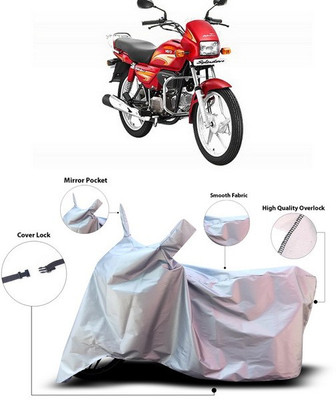 SEBONGO Waterproof Two Wheeler Cover for Hero(Splendor I Smart, Silver)