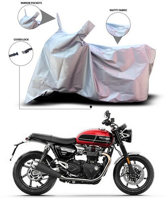 ANTHUB Waterproof Two Wheeler Cover for Triumph(Silver)