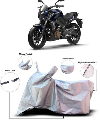 ANTHUB Waterproof Two Wheeler Cover for Bajaj(Dominar, Silver)