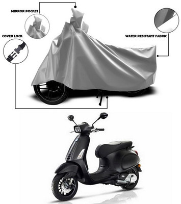 SEBONGO Waterproof Two Wheeler Cover for Vespa(Vespa, Silver)