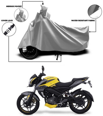ANTHUB Waterproof Two Wheeler Cover for Bajaj(Pulsar 200 NS DTS-i, Silver)