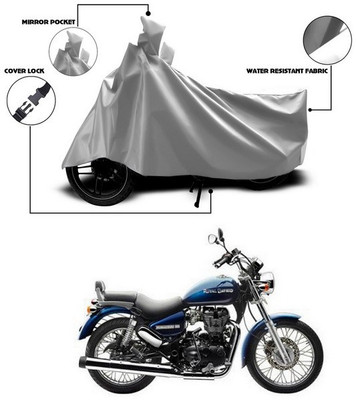 ANTHUB Waterproof Two Wheeler Cover for Royal Enfield(Thunderbird 350, Silver)