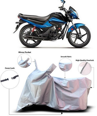 SEBONGO Waterproof Two Wheeler Cover for Hero(Splendor I Smart, Silver)