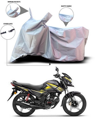 SEBONGO Waterproof Two Wheeler Cover for Honda(CB Shine, Silver)