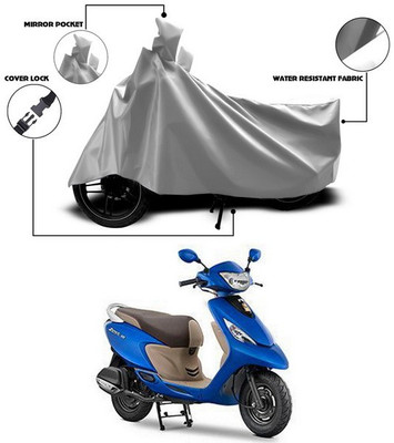 ANTHUB Waterproof Two Wheeler Cover for TVS(Scooty Zest 110, Silver)