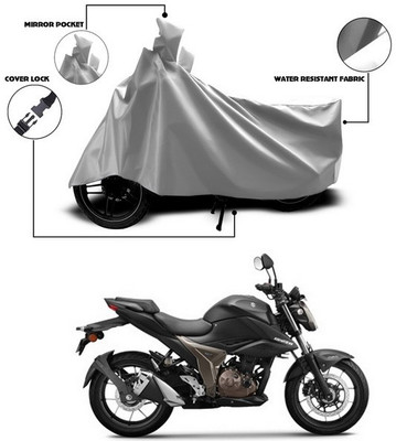 ANTHUB Waterproof Two Wheeler Cover for Suzuki(Gixxer 250, Silver)