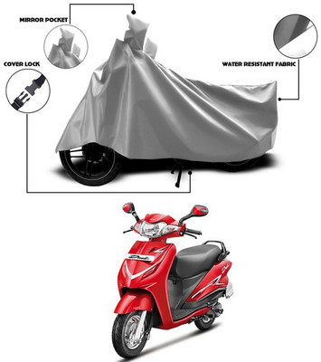 ANTHUB Waterproof Two Wheeler Cover for Hero(Duet, Silver)