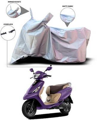 ANTHUB Two Wheeler Cover for TVS(Scooty Zest 110, Silver)
