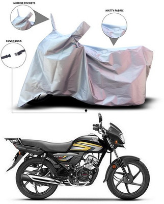 ANTHUB Waterproof Two Wheeler Cover for Honda(CD 110 Dream, Silver)