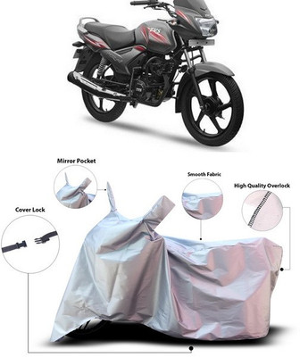 ANTHUB Waterproof Two Wheeler Cover for TVS(Star City Plus, Silver)