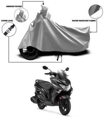 ANTHUB Waterproof Two Wheeler Cover for Suzuki(Burgman Street, Silver)