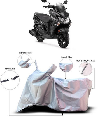ANTHUB Waterproof Two Wheeler Cover for Suzuki(Burgman Street, Silver)
