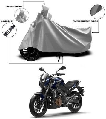 ANTHUB Waterproof Two Wheeler Cover for Bajaj(Dominar, Silver)