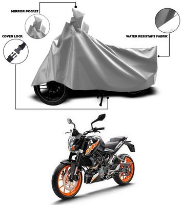 ANTHUB Waterproof Two Wheeler Cover for KTM(Duke 200, Silver)