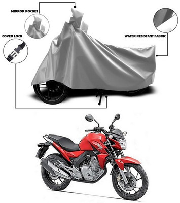 ANTHUB Waterproof Two Wheeler Cover for Honda(CB Twister, Silver)