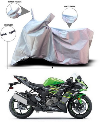 SEBONGO Waterproof Two Wheeler Cover for Kawasaki(Ninja, Silver)